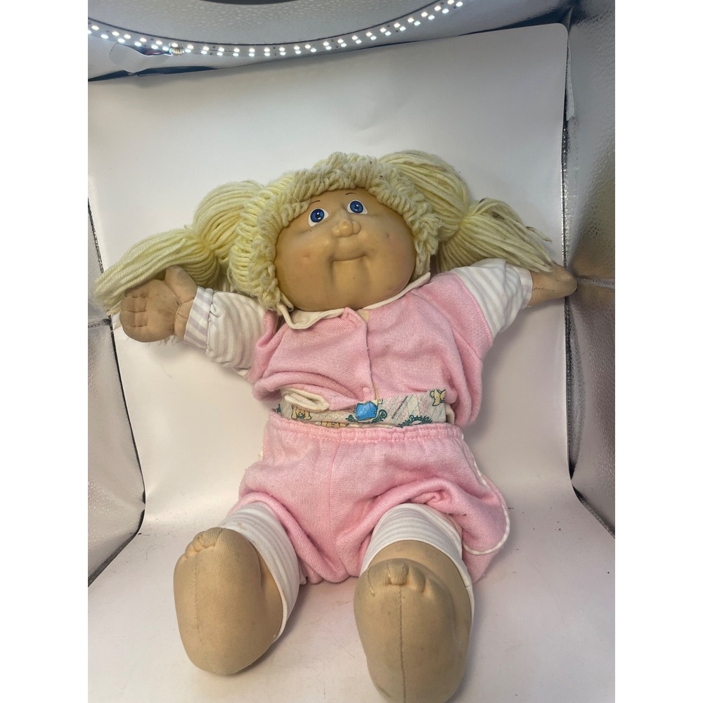 1978 1982 Vintage 16" Cabbage Patch Baby Doll - Blue Eyes